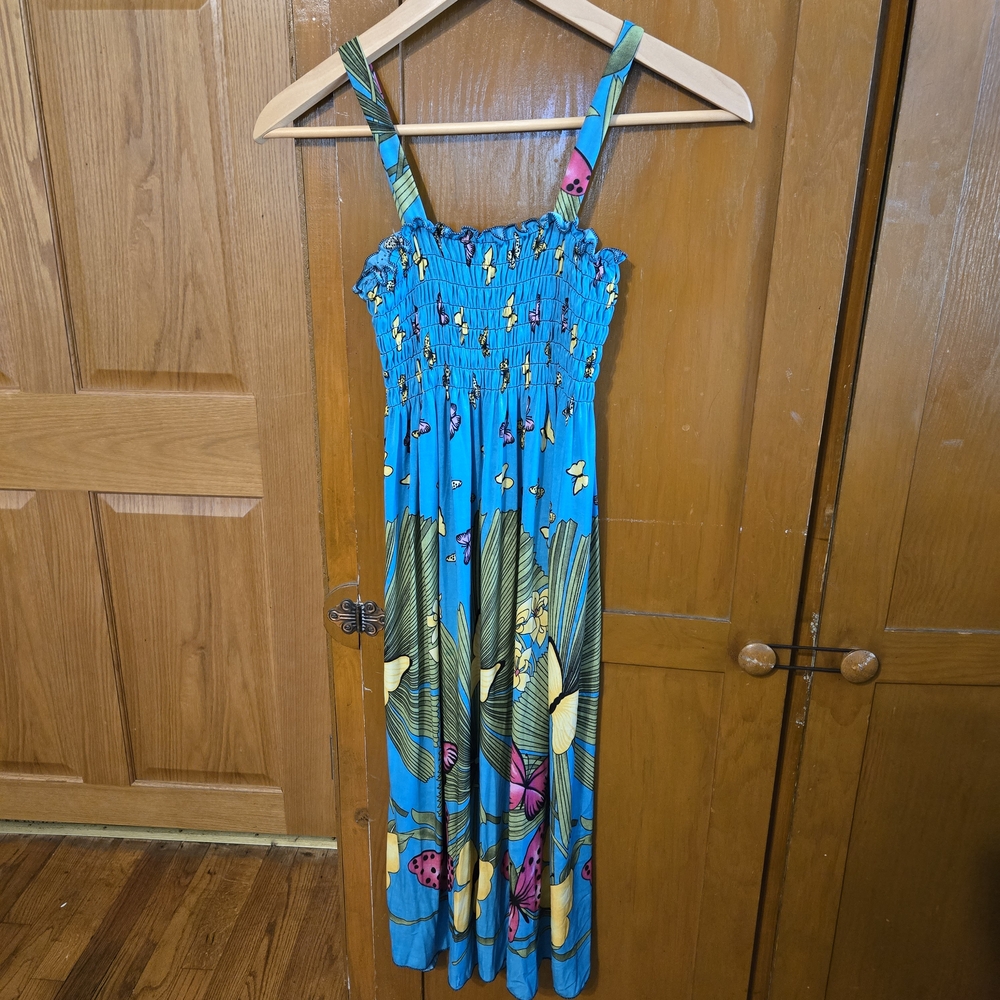 Vibrant Blue Floral Sundress